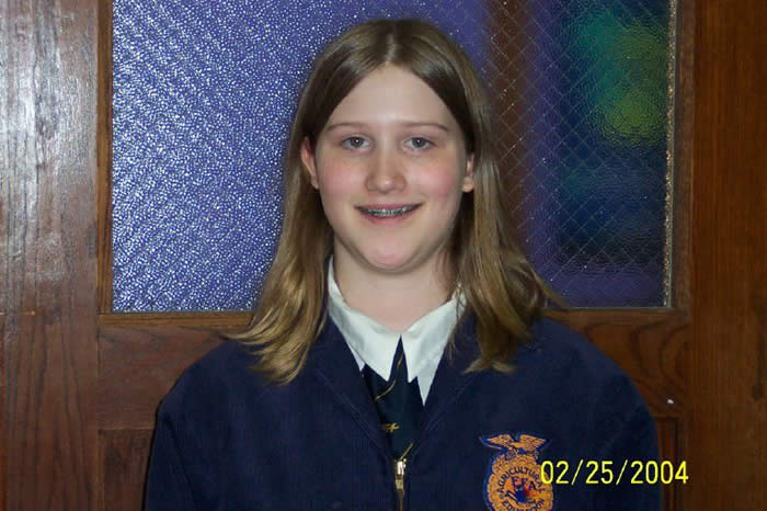 Kayla, a student at Delavan High School in 2004