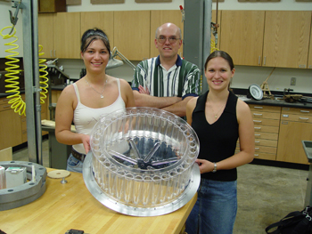 ISU First waterwheel and students