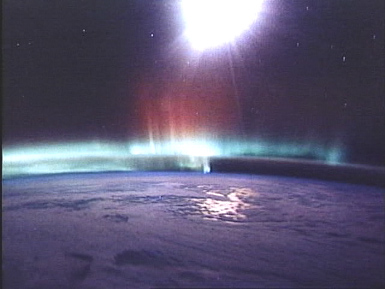 aurorae seen from the Space 
Shuttle