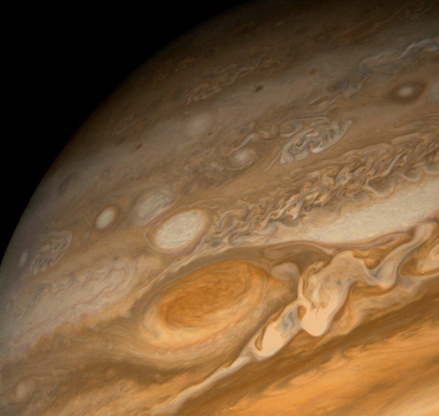 the Great Red Spot on Jupiter